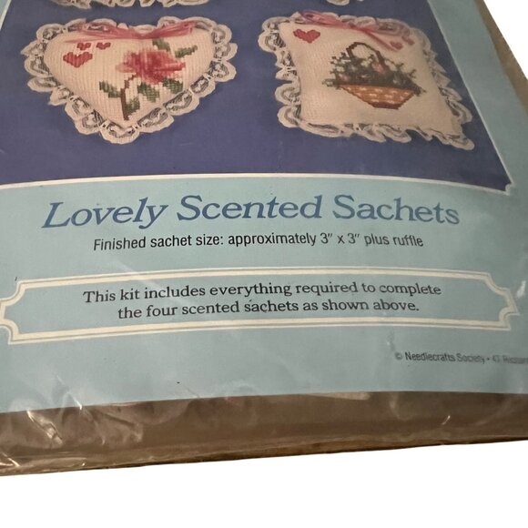 Needlecrafts Society Counted Cross Stitch Kit -‎ Scented Sachets - Picture 3 of 4